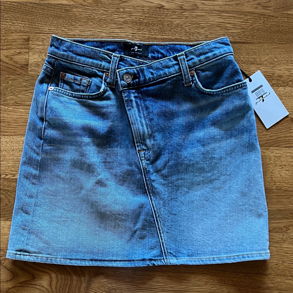 NWT 7 for all mankind denim skirt